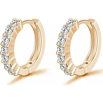 Náušnice Olivie Stříbrné 14mm KRUHY GOLD 7271 Ag 925; ≤2 g.