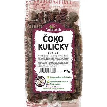Amaranth life s.r.o. Čokokuličky do mléka bezlepkové 125g