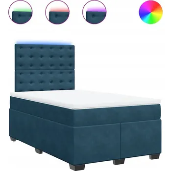 Postel Čalouněná jednolůžková postel VidaXL 120x200 cm, odstíny modré