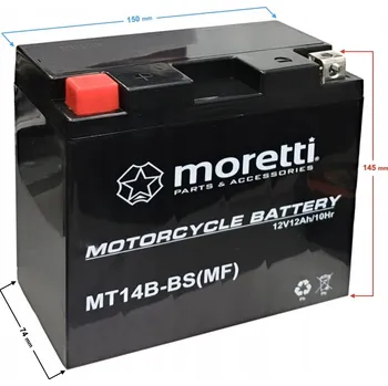 Motobaterie Akumulátor 12V 12Ah MT14B GEL MORETTI