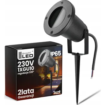 Venkovní osvětlení Zahradní zapichovací lampa Smartled černá 30 cm napájení ze sítě IP65