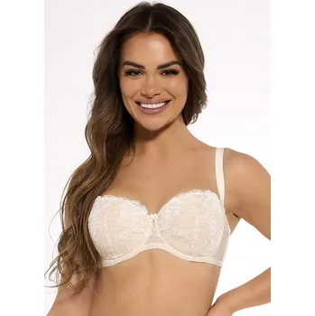 Dámské spodní prádlo Gaia podprsenka bardotka, balkonetka béžová velikost 75C