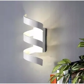 Nástěnné svítidlo LED nástěnné svítidlo Helix, bílo-stříbrné, 26 cm