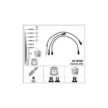 Zapalovací kabel Sada kabelů pro zapalování NGK RC-OP426 - OPEL