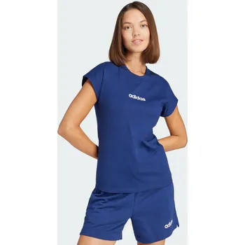 Pánská móda ADIDAS Tričko Essentials Linear Cotton L BÍLÁ|MODRÁ