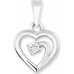 Soliter Zlatý přívěsek srdíčko se zirkonem