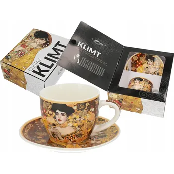 Šálek s podšálkem Klimt Adele espresso 80 ml porcelán dárek CARMANI