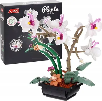 ostatní stavebnice Stavební Stavebnice Květina Orchidej v květináči bílá k sestavení 581 dílů