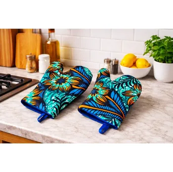 Chňapka Kuchyňský set chňapek_Noční květy Afriky