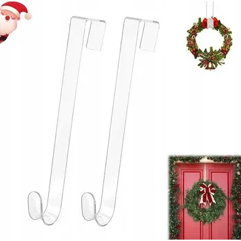 Věšák Věšák na dveře opakovaně použitelný průhledný 31 cm 2 ks