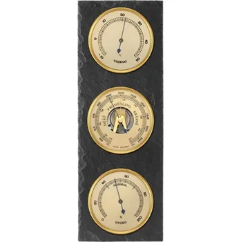 Meteostanice Barometr 8081 s teploměrem a vlhkoměrem - šedo-zlatý - E16.4659.006874