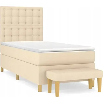 Postel Čalouněná postel VidaXL 100x200 cm, béžové odstíny