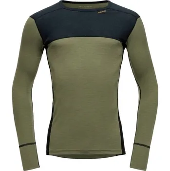 Pánské termoprádlo DEVOLD Lauparen Merino 190 Shirt Man, Ink/Lichen/Black, M