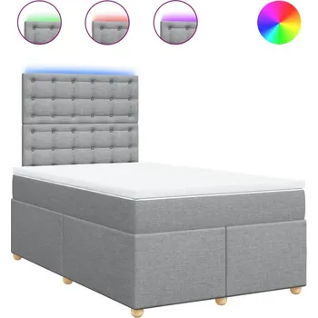 Postel Čalouněná jednolůžková postel VidaXL 120x200, odstíny šedé