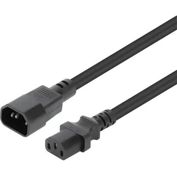 Elektrická zásuvka Manhattan napájecí kabel [1x IEC C13 zásuvka 10 A - 1x IEC zástrčka C14 10 A] 1 m černá