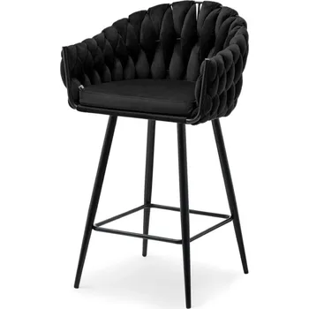 Barová židle Čalouněná barová židle NEUS - černá