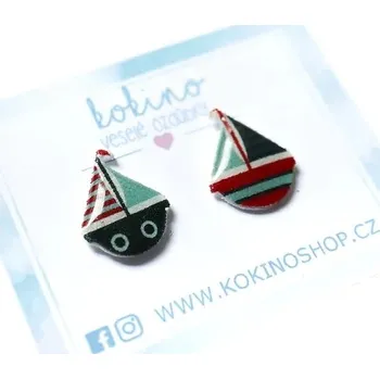 Náušnice PLACHETNICE - náušnice puzetky - kokino