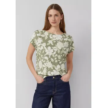 Dámské tričko s.Oliver viskózové triko se vzorem olivové Velikost: 36