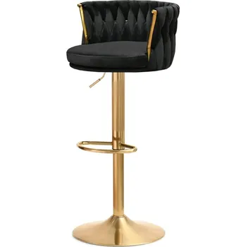 Barová židle Designová barová židle KRISMAR - černá / zlatá