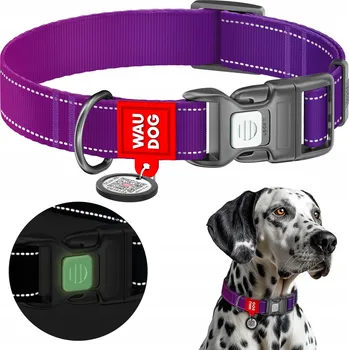 Obojek pro psa WAUDOG Obojek pro psa Nylon Mono L 33-49 cm Fialový
