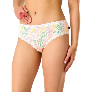 Dámské spodní prádlo Kalhotky dámské kalhotky 2pack klasické s krajkou, viskóza LPC 576 Key M