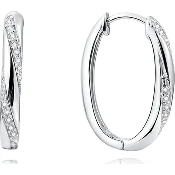 Náušnice Olivie 925 Stříbrné náušnice AMBER 4326 Ag 925; ≤3 g.