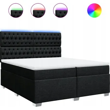 Postel Čalouněná dvoulůžková postel VidaXL 200x200 cm černá