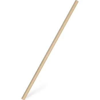 Jednorázové nádobí Slámka papírová rovná natural 20cm ⌀6mm 100ks