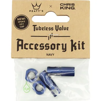 ventilky PEATYS PEATY'S X CHRIS KING TUBELESS VALVES ACCESSORY KIT Barva: Modrá