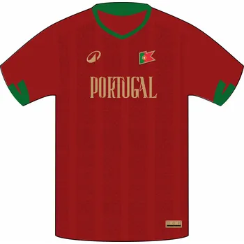 Fotbal KIPSTA Dětský fotbalový dres pro fanoušky Portugalska 12 LET ZELENÁ|ČERVENÁ