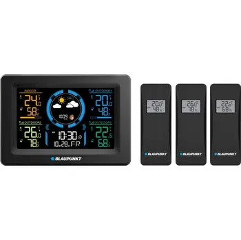 Meteostanice Blaupunkt WS40BK Meteostanice - Teplota, Tlak, Hodiny - 3 senzory