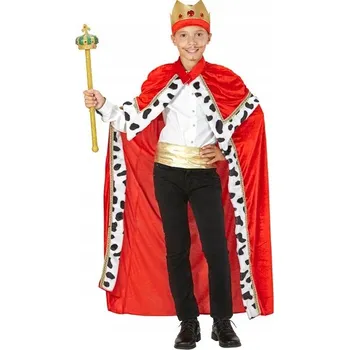 Karnevalový kostým Kostým Král Červený Kostým Pána Královská pelerína 140