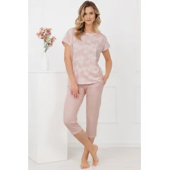 Dámské oblečení Dámské 3/4 pyžamo Italian Fashion Kalina - bavlna Lososová 3XL