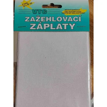 Textilní nažehlovací páska Nažehlovací záplaty 15x20 cm 3 kusy bílá