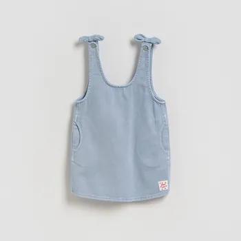 Dívčí šaty Reserved - Džínová sukně s&nbsp;laclem - světle modrá - 470IB-50X - 470IB-50X-92