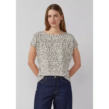 Dámské tričko s.Oliver viskózové triko se vzorem béžové Velikost: 48
