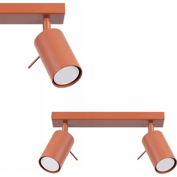 Obdélníkový Stropní Svítidlo SOLLUX LIGHTING 6 x 30 cm červený