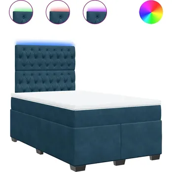 Postel Čalouněná jednolůžková postel VidaXL 120x190 modré odstíny