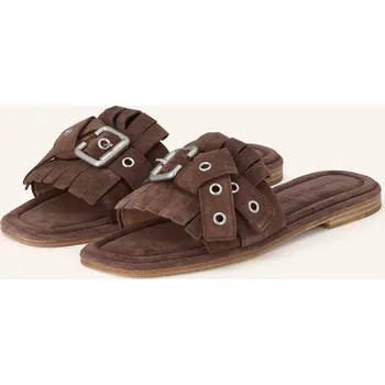 Dámské sandále Kennel & Schmenger Dámské Pantofle Lya, hnědá / stříbrná, 37,5