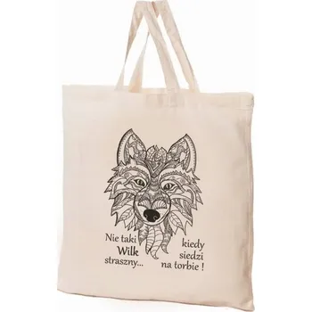 Bavlněná taška 38x42x10 cm Zvířátka - vlk