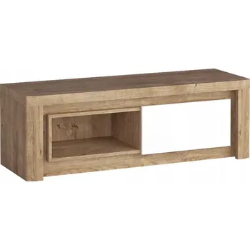 Komoda LIVINIO-10 RTV komoda s výklopnými dvířky 124 cm - Bílý Lesk