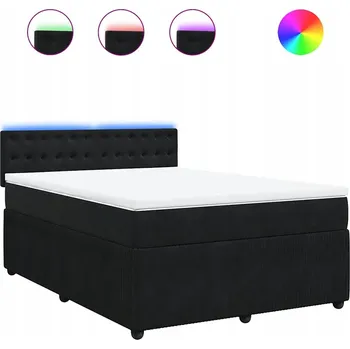 Postel Čalouněná dvoulůžková postel VidaXL 140x200 cm černá