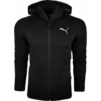 Pánská mikina 3322 PÁNSKÁ MIKINA PUMA NA ZIP S KAPUCÍ KAPSY NA ZIP ČERNÁ XS