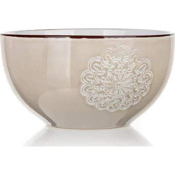 Miska salátová mísa Shape krémová s krajkovým vzorem na polévku 14,3 cm