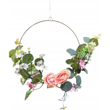 Obraz KVĚTINOVÁ DEKORACE, VĚNEC NA DVEŘE, OKNO