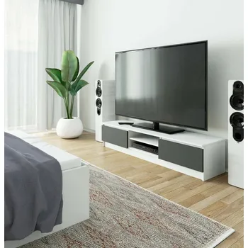 Televizní stolek Televizní stolek YMARIN - bílý / šedý
