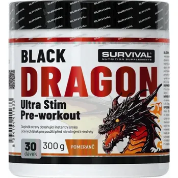 SURVIVAL NUTRITION Survival Black Dragon Ultra Pre-Workout - 300 g Příchuť: Orange
