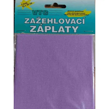 Textilní nažehlovací páska Nažehlovací záplaty 15x20 cm 3 kusy fialová světlá