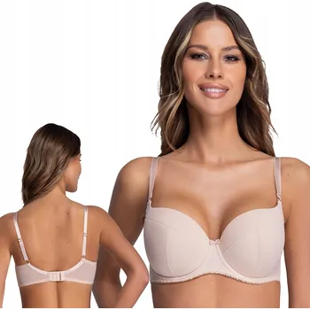 Dámské spodní prádlo Ava podprsenka s kosticemi, vyztužená, béžová, velikost 65I