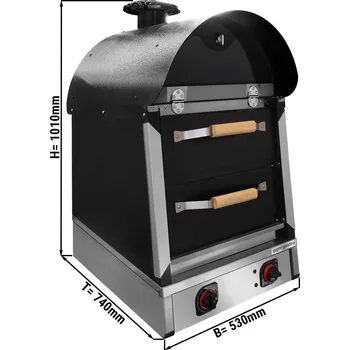 Příprava pizzy G.Gastro Elektrická Kumpir pec na brambory - manuální - se 2 šuplíky